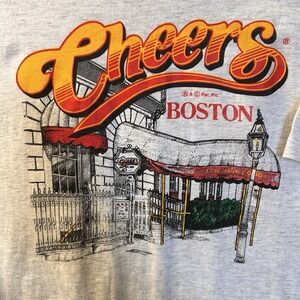 1992 Vintage Cheers Boston Grey Single Stitch T-Shirt~Large